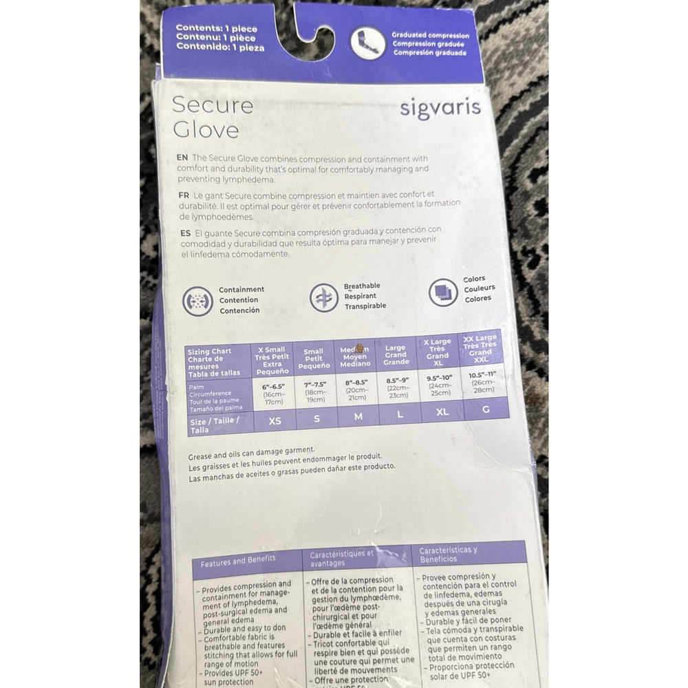 Sigvaris Secure Glove, Light Beige, 20-30 MmHg, Small - Picture 4 of 8